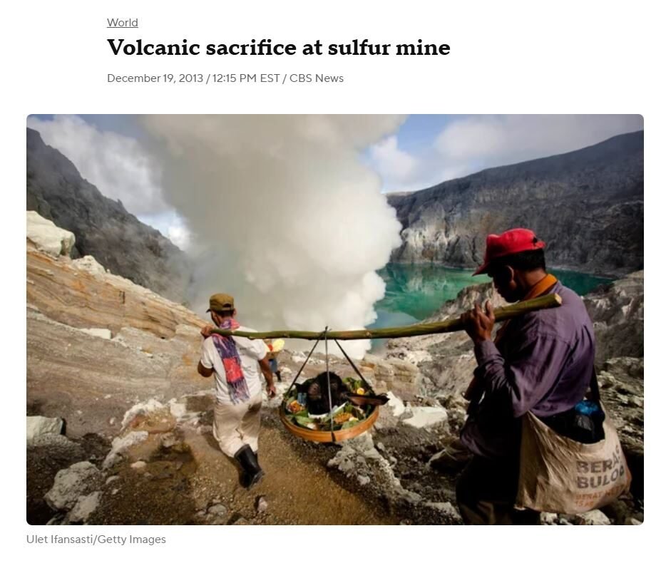 volcanic sacrifice